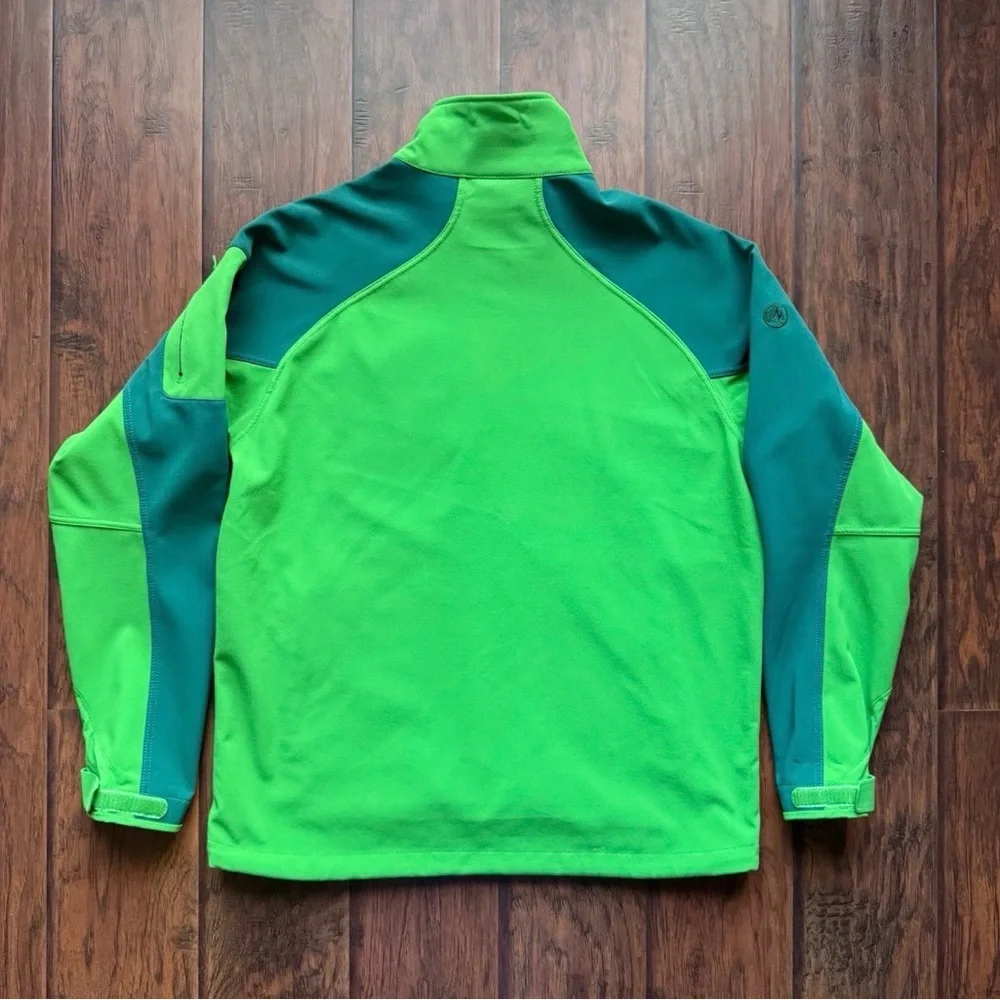 Marmot Gravity Jacket Mens Softshell Full Zip Fleece Lined Windproof Green Large